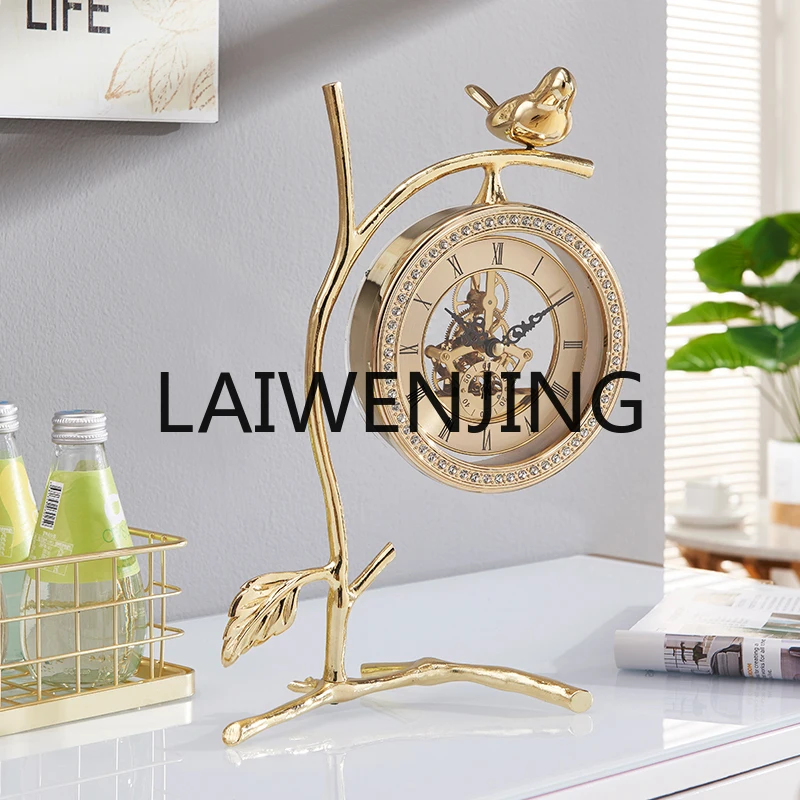 RWJ латунные часы украшение для гостиной настольные механические с орнаментом