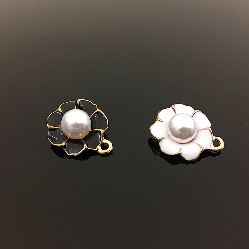 

10 шт. эмалевые Подвески в виде подсолнухов, жемчужные подвески в виде маргариток для изготовления ювелирных изделий, «сделай сам», серьги, о...