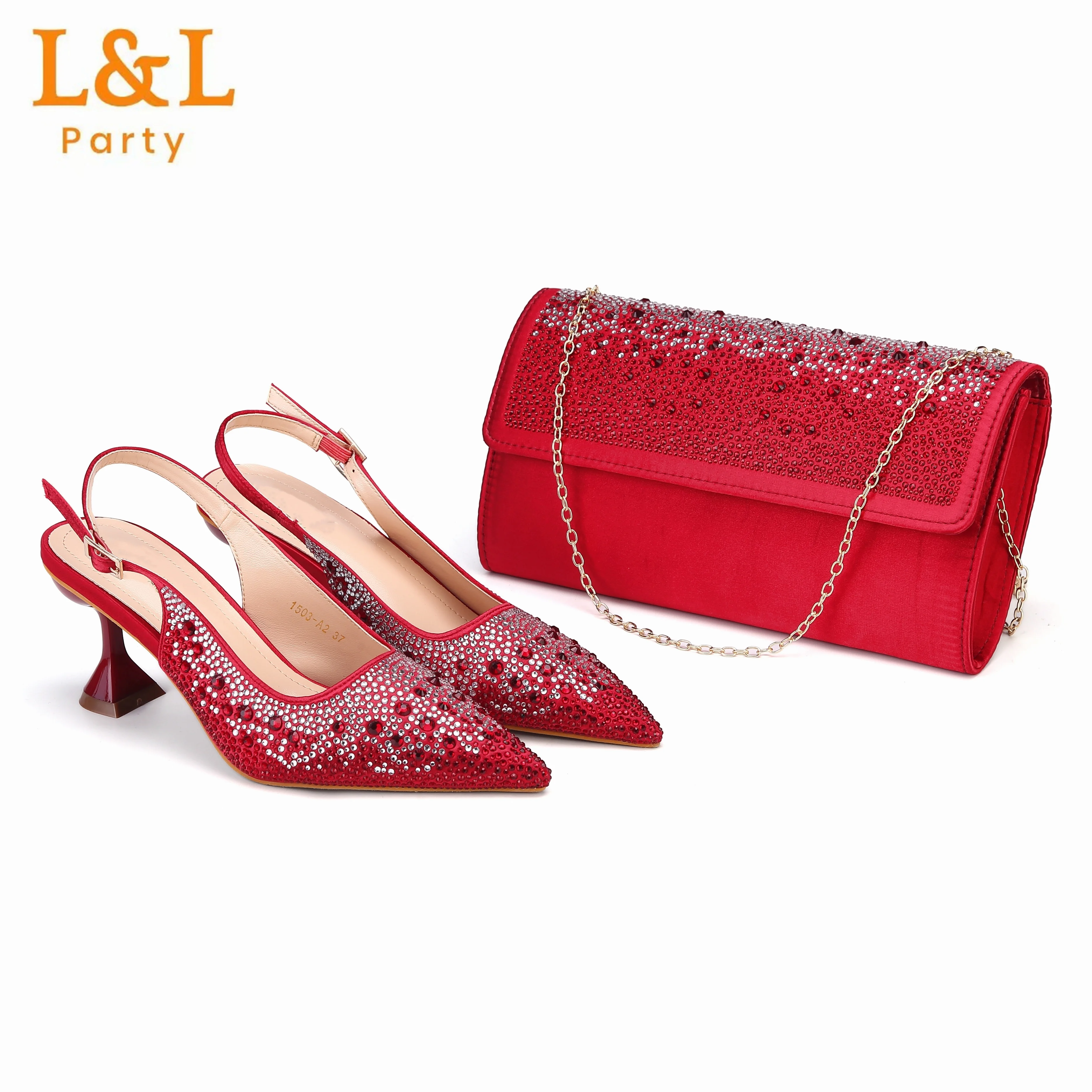 Новинка 2024 Модные женские сандалии с острым носком комплект из туфель и сумочки в