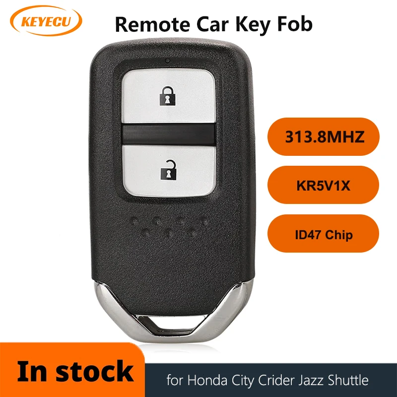 KEYECU 1/3/10 шт. пульт дистанционного управления KR5V1X 2 кнопки 313 8 МГц ID47 для Honda City Crider