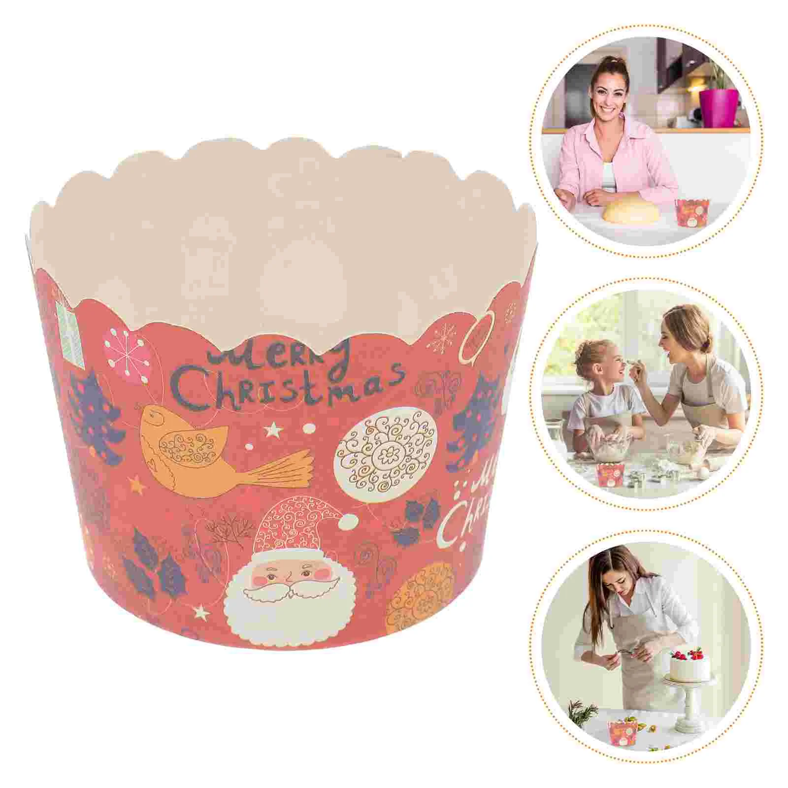 

Cupcake Christmas Wrappers Party Cake Paper Liners Decoration Sleeves Baking Muffin Cup Papers Cups