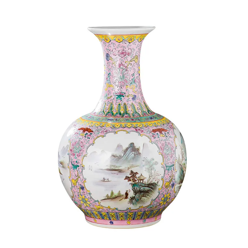 

Китайская антикварная ручная роспись Jingdezhen, Большая керамическая ваза для домашнего декора отеля