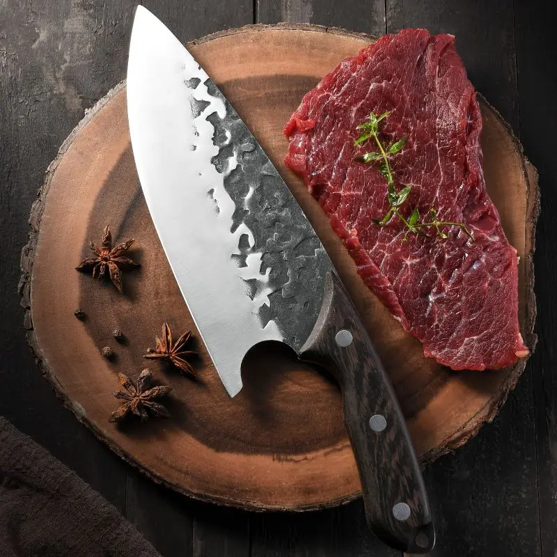 Скидка Нож для мяса мясника из высокоуглеродистой нержавеющей стали