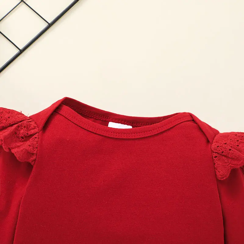 Осенне-весенний комплект одежды для маленьких девочек из 3 предметов однотонный