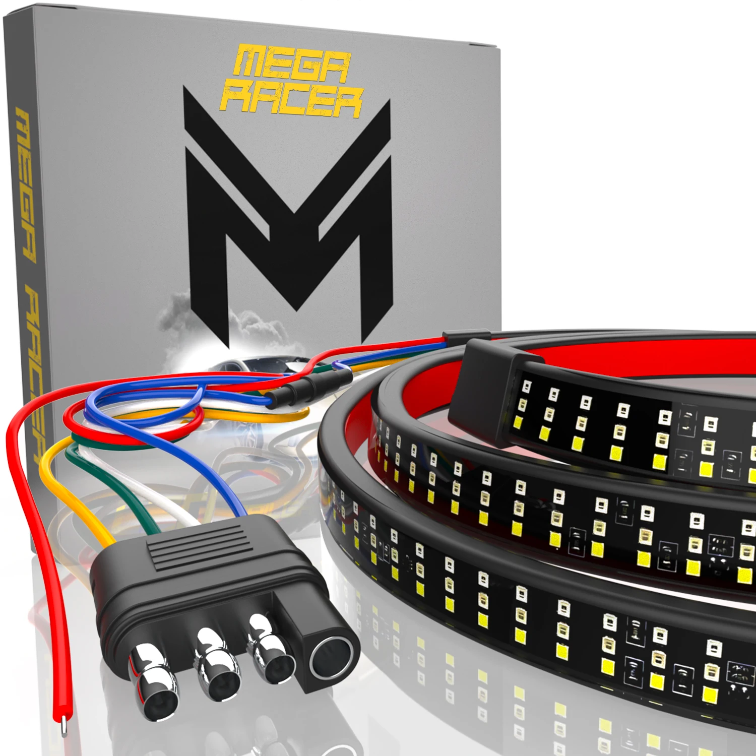 

Mega Racer 60" Triple Row LED Tailgate Light Bar for Trucks - 5 Functions