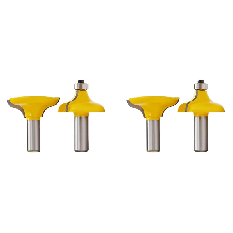 

4 Pc 1/2 Inch Shank Entry Door For Long Tenons Router Bit Cutter Woodworking Bits Tenon Cutter For Woodworking