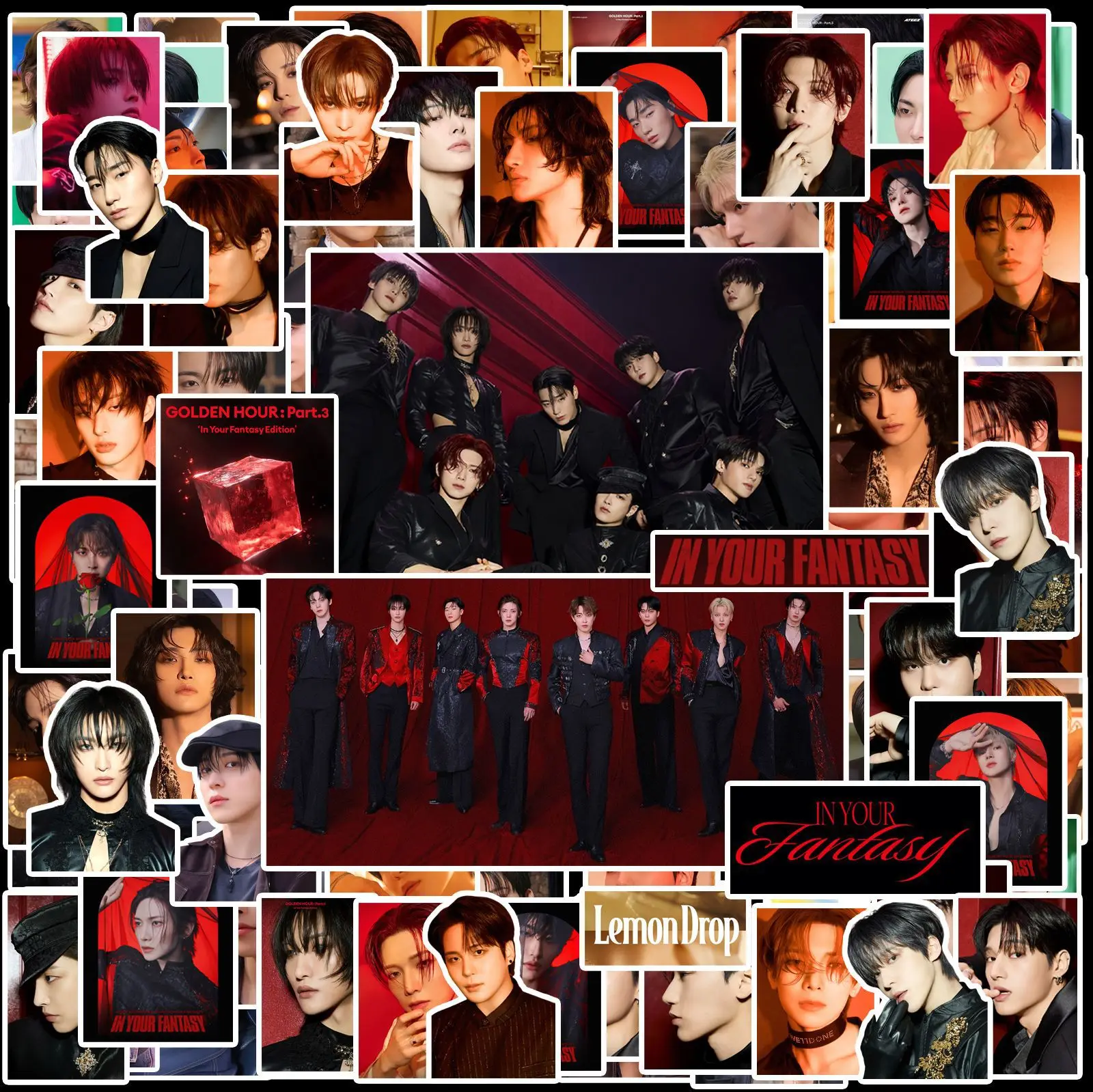 92 шт./компл. Kpop ATEEZ наклейки с персонажами водостойкие высококачественные HD фото для ноутбука чашка наклейки для ноутбука