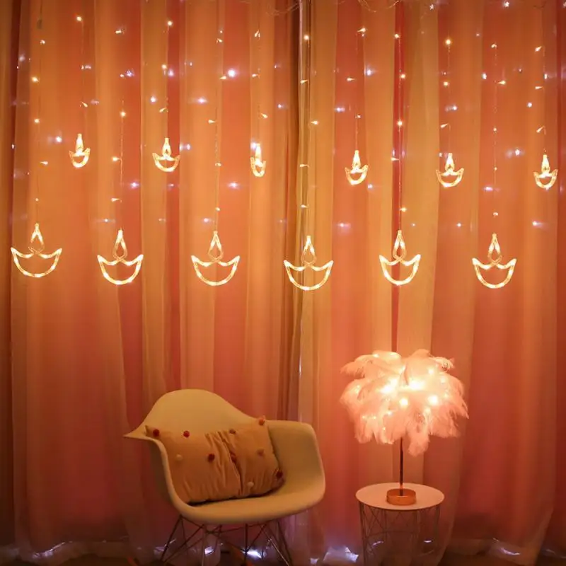 

Curtain Lamp Environmental Protection Birthday Decorations Home Wedding Christmas Decor Fairy Lights Party Lamp 60/90cm