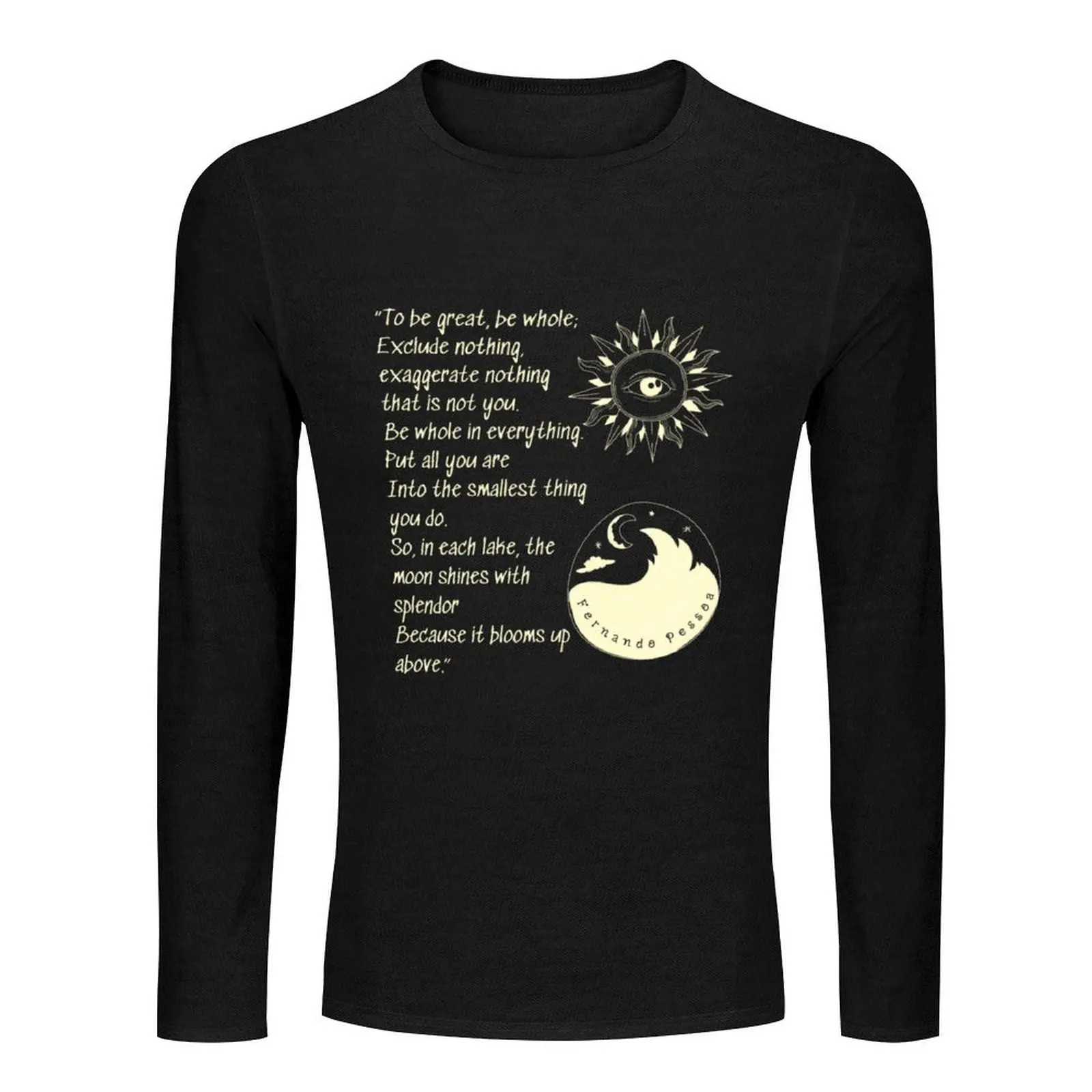 Цитата Фернандо Пessoа чтобы быть отличным будь целым длинная футболка эстетичная