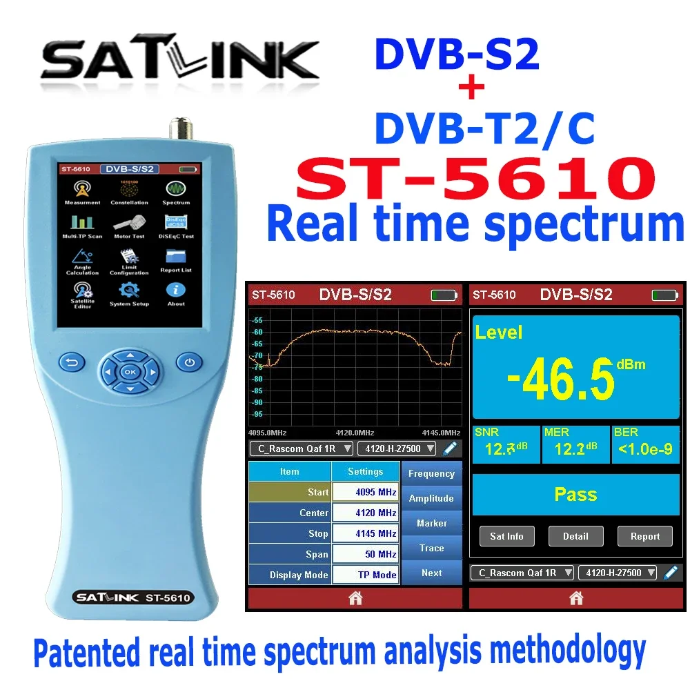 Оригинальный спутниковый искатель SATLINK ST-5610 спектр DVB-S2/DVB-C2/DVB-/T2 комбинированный