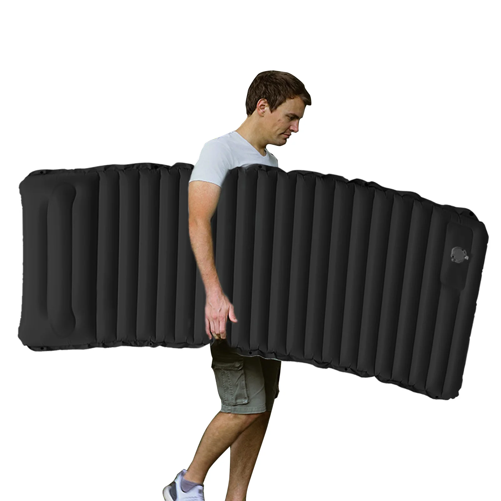 

Sleeping Pad Self-Inflating Camping Gear Inflatable Sleeping Mats with Pillow for Camping Compact Waterproof Camping Air