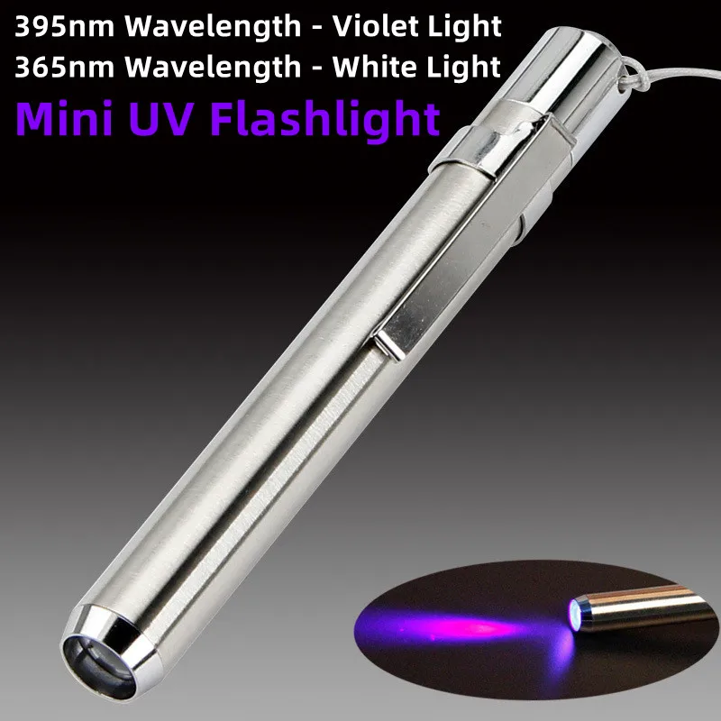 

Cash 395nm Light For Mini Medical Light Lanterna Detector Uv 365nm Ultraviolet Flash Lamp Portable Product Flashlight