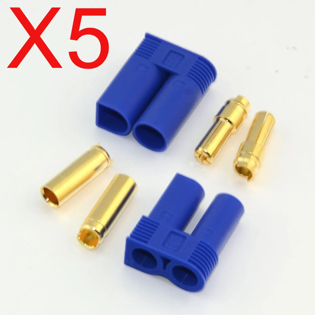 

5 комплектов EC5 5 мм супер Пуля разъем штекер и гнездо для радиоуправляемого автомобиля вертолета квадрокоптера дрона