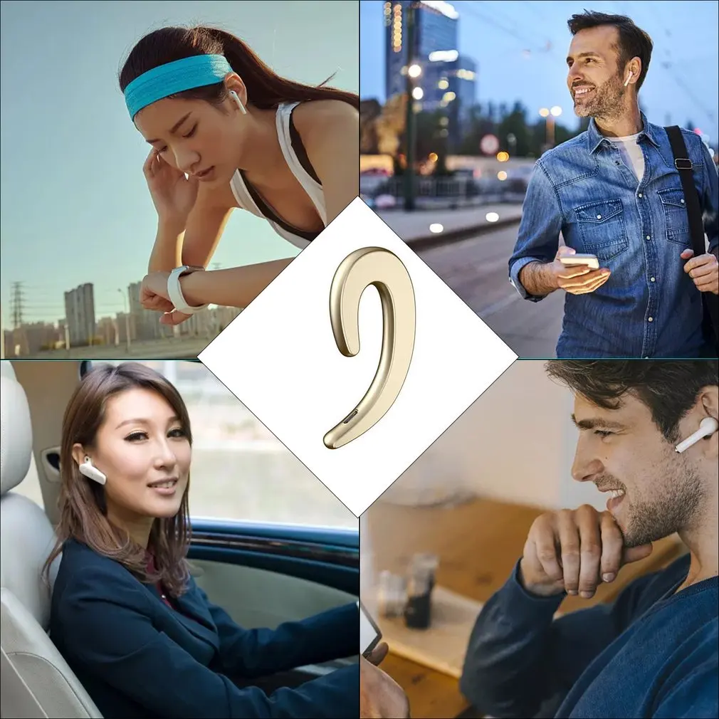 Фото Беспроводные наушники Y12 Bluetooth с костной проводимостью и микрофоном, для водителей, шумоподавляющие, спортивные, дропшиппинг №3