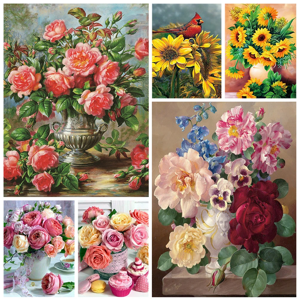 

Miaodu 5D Diamond Painting Daffodils Full Round Diamond Embroidery Sale Flower Cross Stitch Rhinestones Pictures Home Decoration