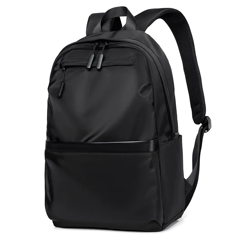 New Style Men's Business Backpack Nylon Solid Color Large Capacity  Student Schoolbag  Travel Backpack on Sale