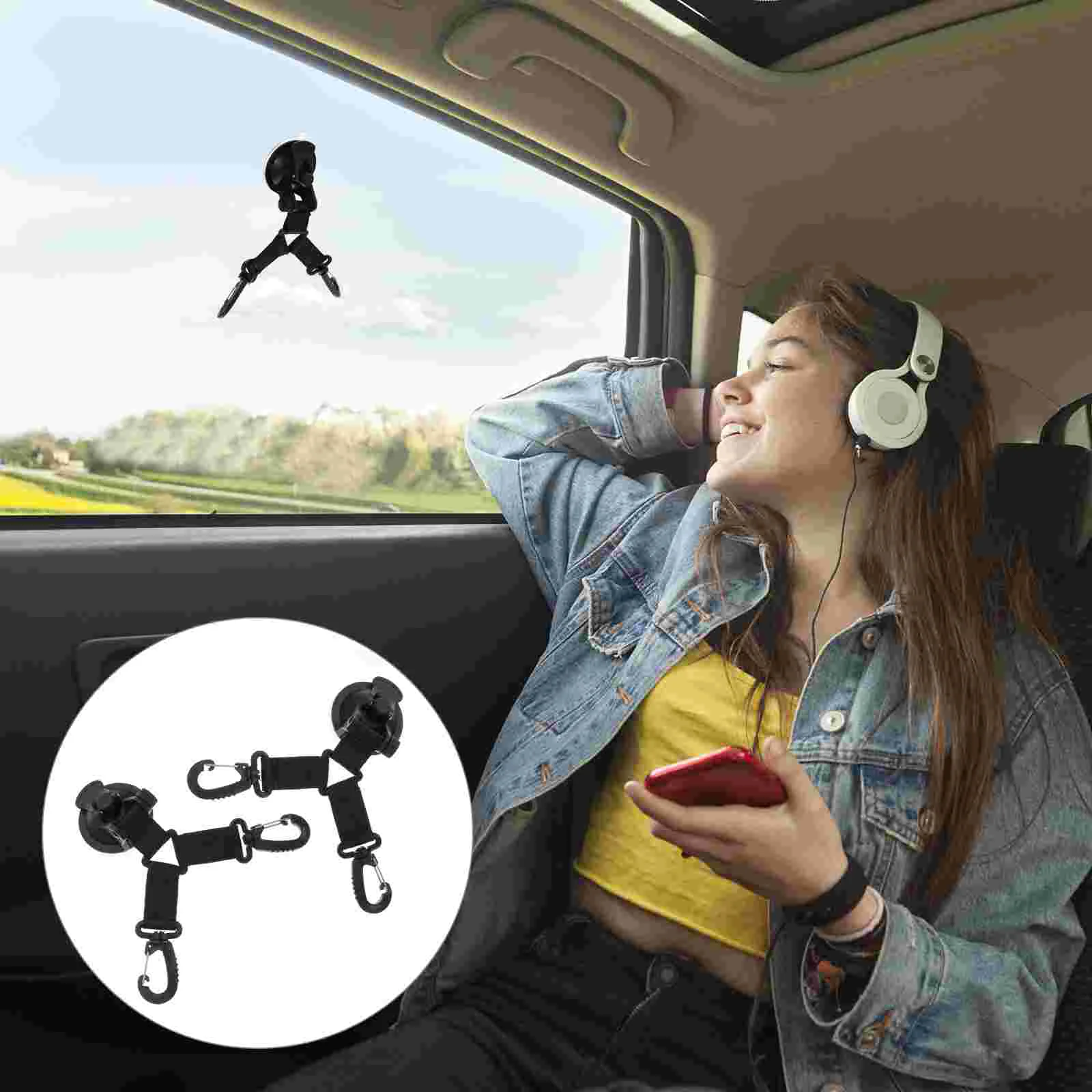 

2 Pcs Wall Hanging Hooks Tent Suction Cup Camping Tarp Accessories Tarpaulin Anchors