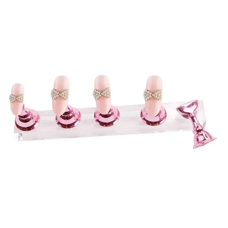 

Нажимная подставка для ногтей подставка для накладных ногтей для начинающих домашний Маникюр практики ногтей подставка для накладных ногтей для рисования ногтей