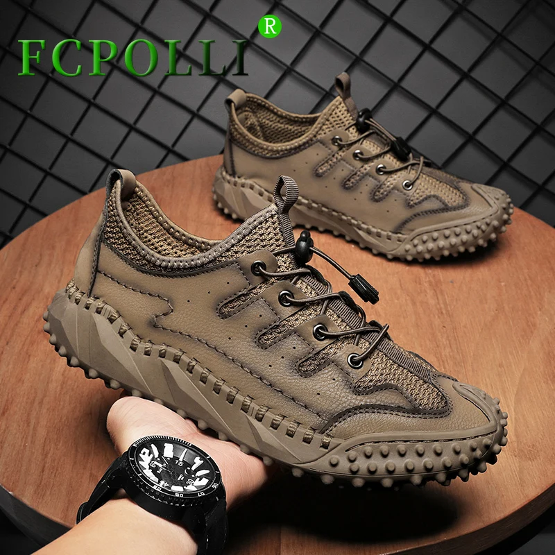 

2022 Spring Golf Shoes for Men Beige Black Athletic Shoes Mens Anti-Slippery Golf Training Man Mesh Breathable Walking Shoes Men
