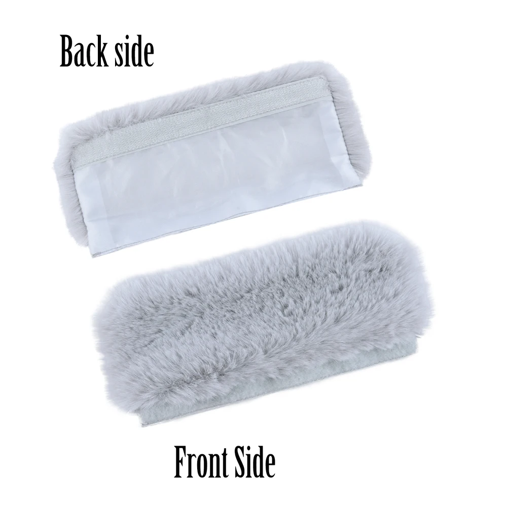 Tanqu Universal Fur Furry Hook Loop Fastener Sleeves Cable Cover for Leather Rope Handles for O Bag Obag Women Shoulder Handbag