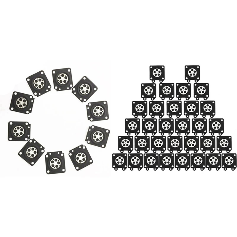 

20 Pcs Membrances Gasket Parts & 32 Pcs Carburetor Membrane Pads Repair Parts Metering Diaphragm Gaskets