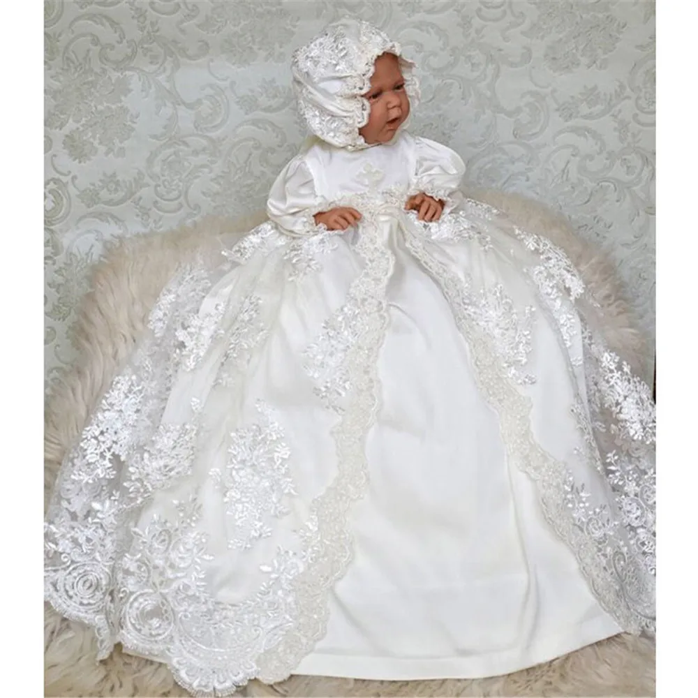 

Винтажное платье для девочек, для крещения, для первого года рождения