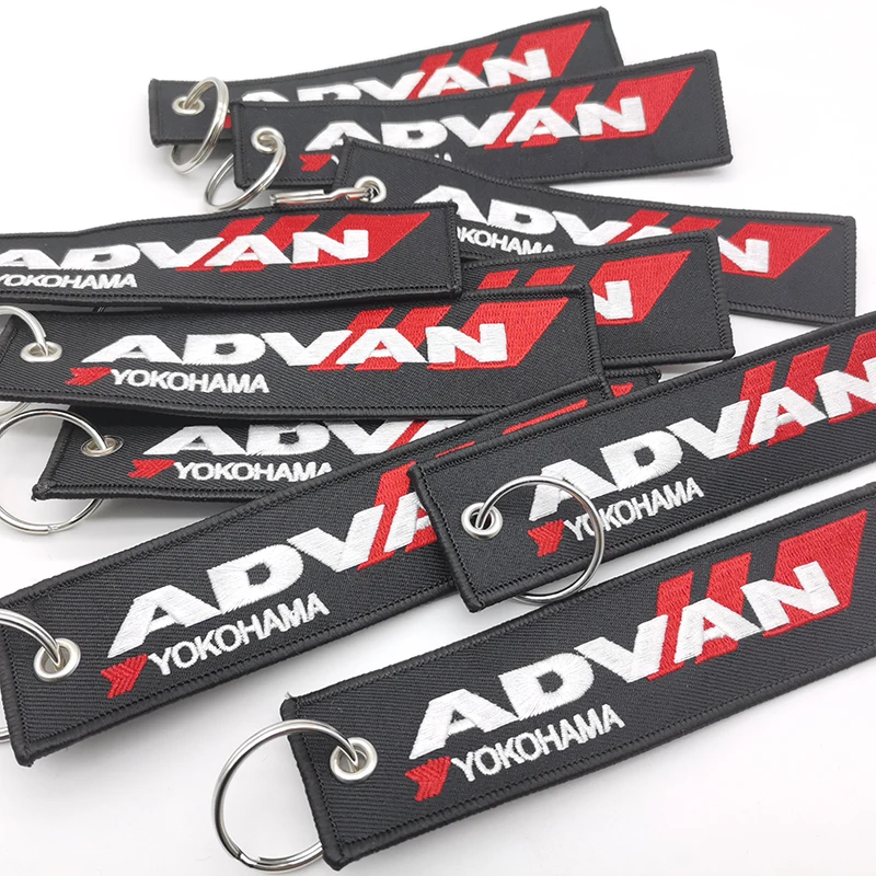 

New Hot JDM Style Fashion Tags Employee's Card Callphone Lanyard Keychain For Yokohama Advan Motorcycle Auto Keyring Car Styling