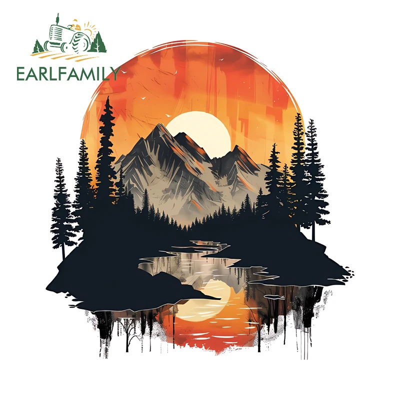 

EARLFAMILY красивые пейзажи заката наклейки крутой художественный декор для мотоцикла RV VAN кемпер устойчивый к царапинам автомобильные товары