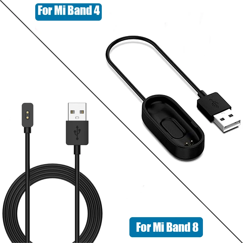 

Магнитный USB-кабель для зарядки Xiaomi Band 2 3 4 5 8, зарядный шнур для умных часов Mi Band 8 5 4 3 2, аксессуары для часов