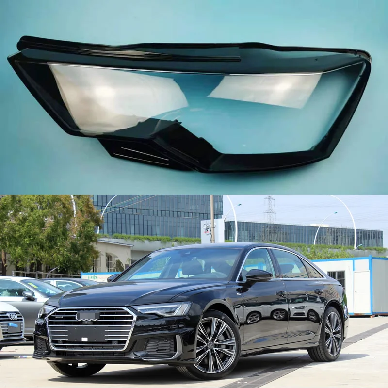 For Audi A6L C8 2019 2020 2021 Front Headlamp Cover Transparent Lampshade Lamp Headlight Shell Lens Plexiglass