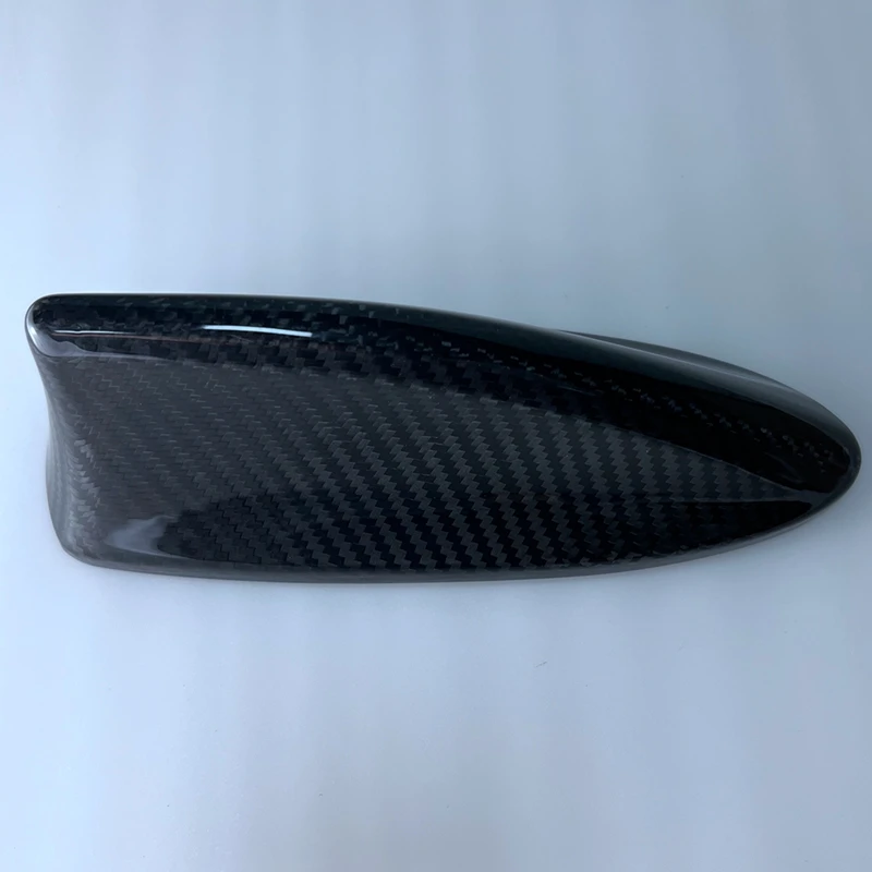 Автомобильный черный настоящий углеродное волокно декоративная крышка антенны