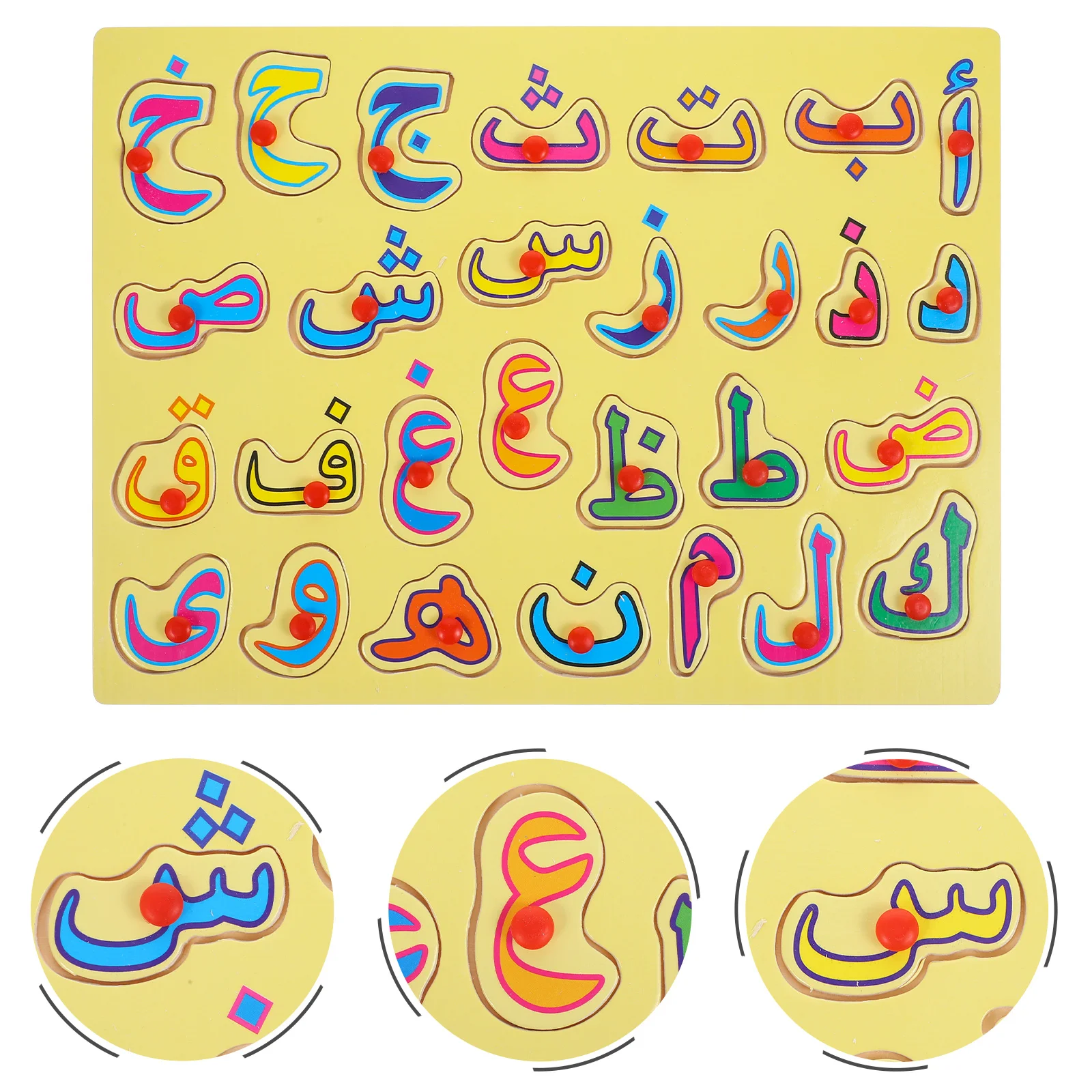 

Arabic Puzzle Board Toys Sorting Puzzles Wooden Shape Kids Montessori Jigsaw Letters Educational Matching Game Preschool