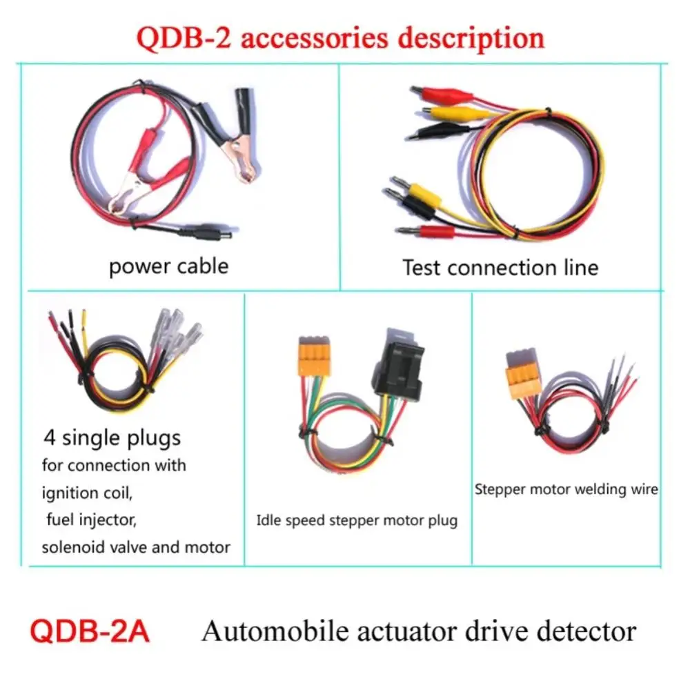 

QDB-2A Automobile Ignition Coil Injector Solenoid Valve Idling Stepper Motor Instrument Tester Fault Detector Drive Treasure