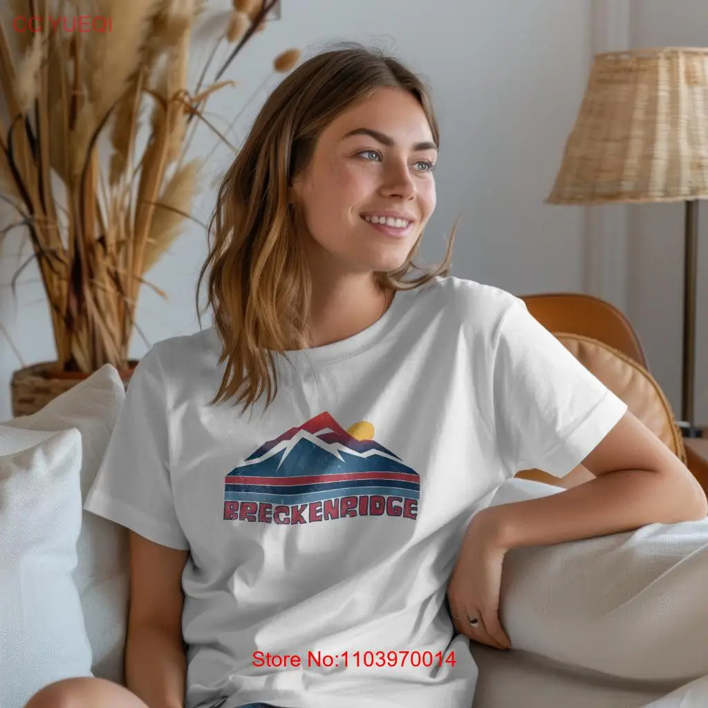 Футболка Breckenridge Colorado Sunset Camping Джерси для отпуска с длинными или короткими