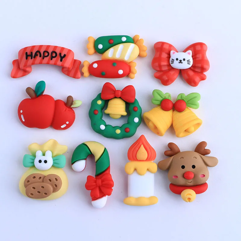 

100 шт., Новогодняя коллекция, скрапбукинг из смолы