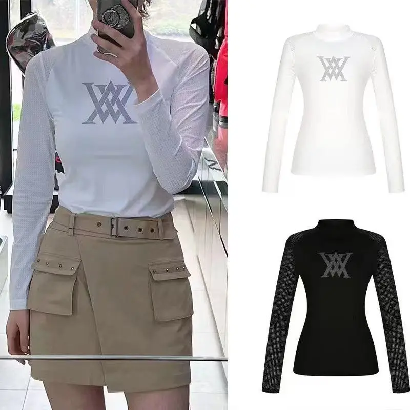 

Новая одежда для гольфа Женский Осенний Топ удобный дышащий Быстросохнущий Тонкий Модный высококачественный с длинными рукавами