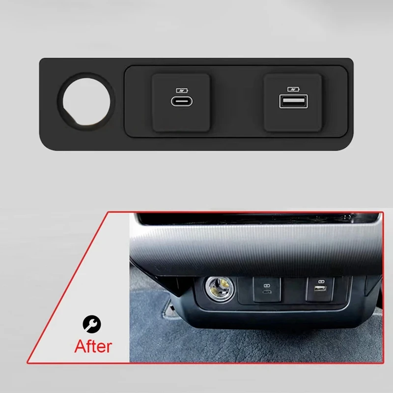 Автомобильный USB-порт Type-C для Land Rover Range Sport L494 2014-2017 порт быстрой зарядки в заднем