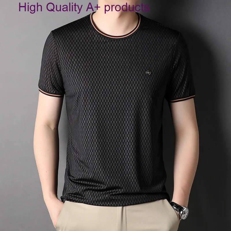 

Мужская футболка с круглым вырезом, с коротким рукавом