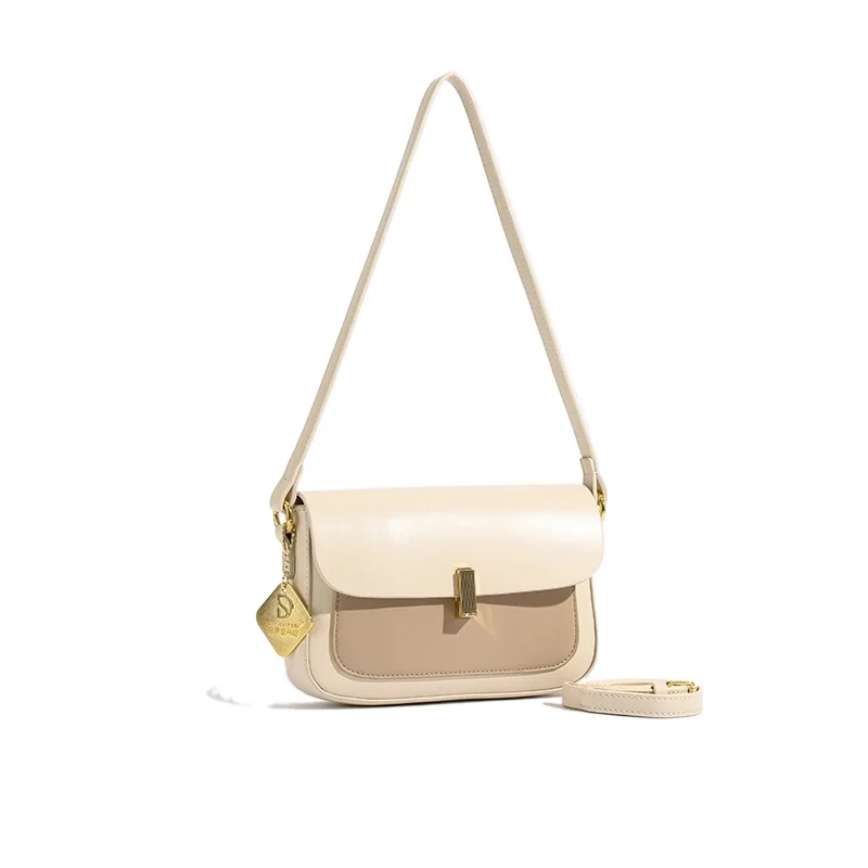 

Женская сумка через плечо, универсальная квадратная сумка-тоут через плечо в стиле ретро, элегантная текстурная простая осенне-зимняя сумка на плечо, новое поступление