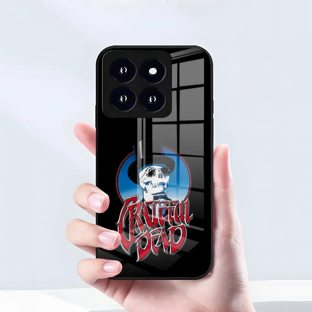 Фото Чехол для телефона Hot Rock Band G-Grateful D-Dead для Xiaomi 15 14 13 12 S X Pro Lite Mi 11 Ultra T, черный, стеклянный №2