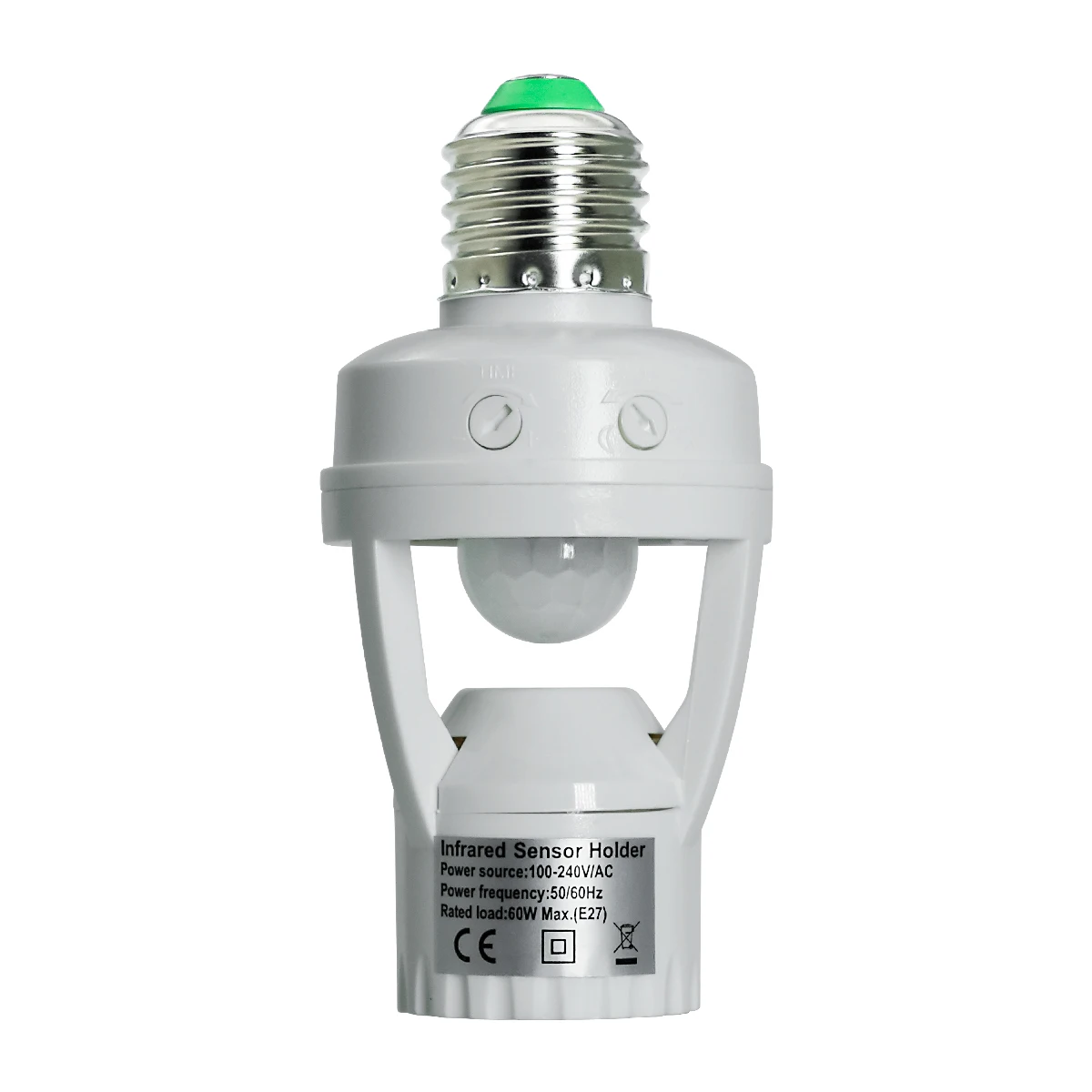 

E27 PIR Motion Sensor Light holder 110-240V Detector Base Lamp Switch With Light Control Smart Bulb Socket Adapter