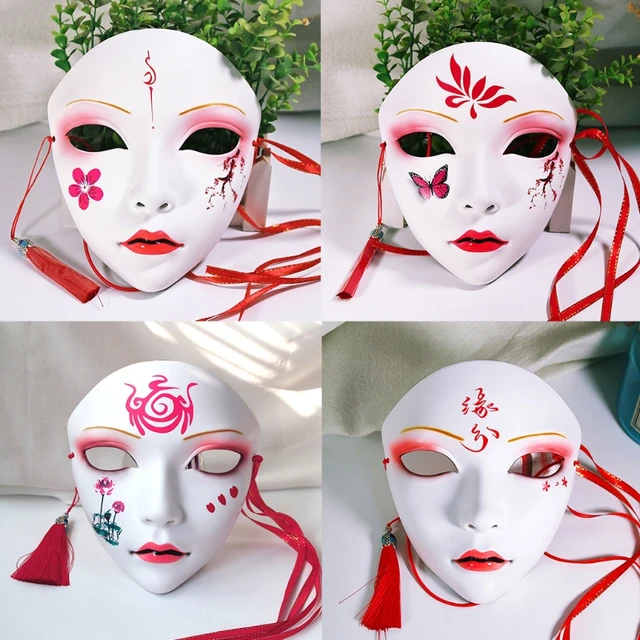 E8FA Beauty Mask Halloween Mask Costume Adult Female Masks For Women Full  Face Chinese Style Hand-painted Decor Masquerade - AliExpress
