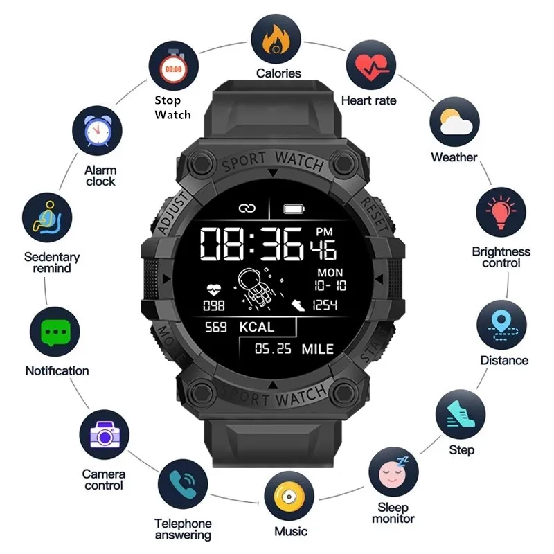 

FD68S New Smart Watch Men Women Bluetooth Smartwatch Touch Smart Bracelet Fitness Bracelet Connected Watches for IOS Android