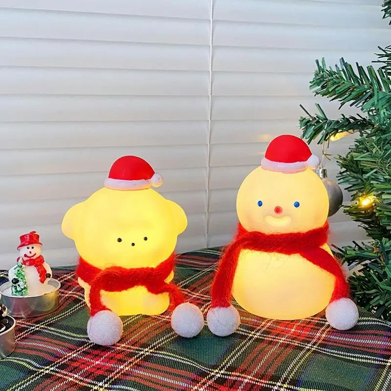 

Рождественская ночь, искусственное украшение, портативная милая собака снеговик, ночник, лампы для дома, Рождество, Пасха, искусственное украшение, декоративные аксессуары