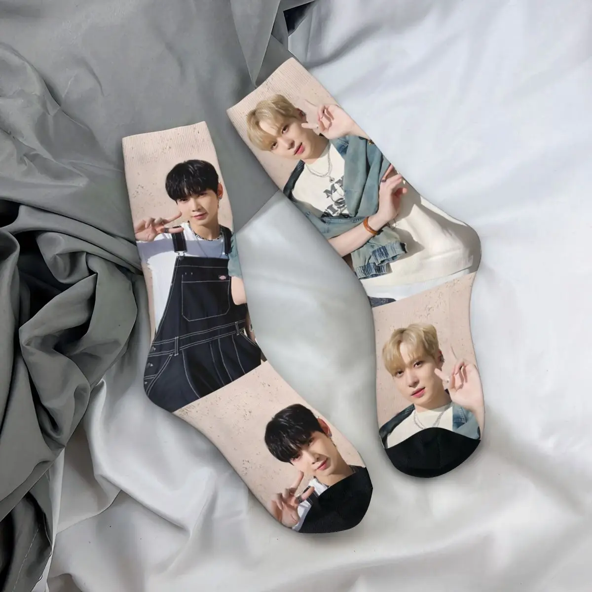 Мужские носки ATEEZ Yeosang Yunho винтажные бесшовные короткие в уличном стиле Харадзюку