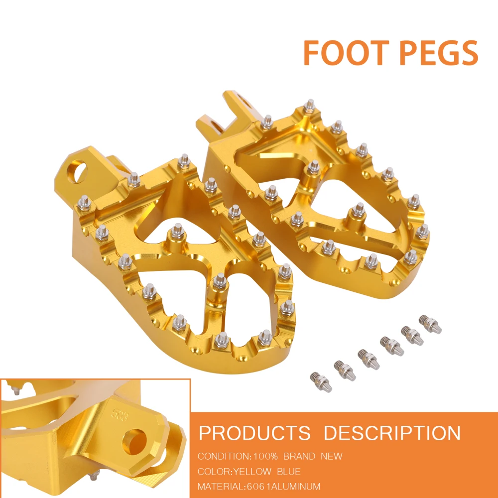 

Motorcycle CNC Foot Pegs Rests Footrest Footpeg Pedals For RM250 RM125 RM250Z RMZ RMX 250 RMX250 89-06 DRZ400 DRZ E S SM 00-19