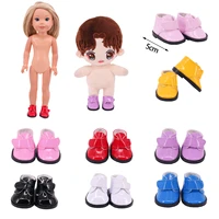 5cm doll shoes for 14 5 inch16 bjd dollpaola reina small leather shoes 20cm star exo doll clothes accessories girls toy
