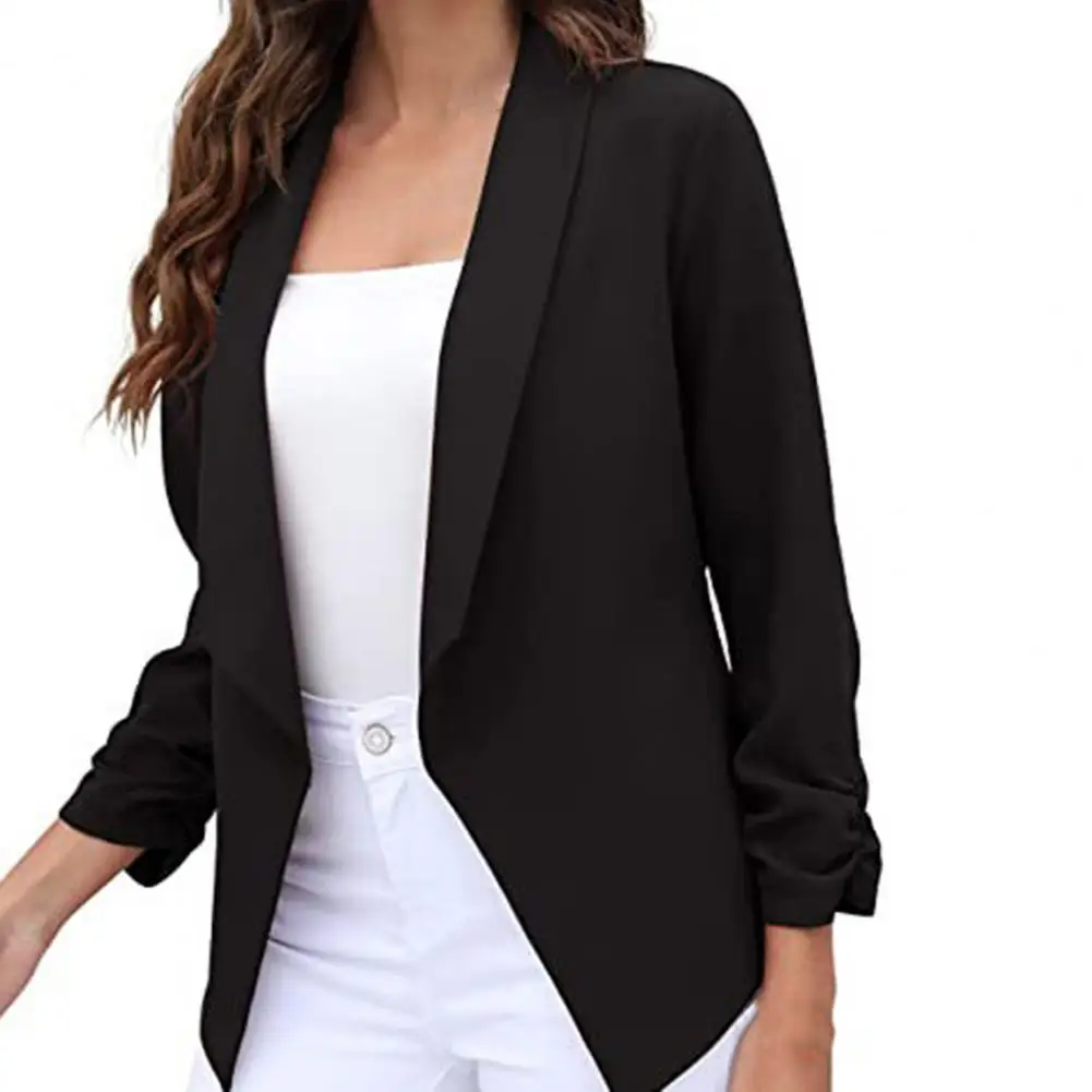 

Office Lady Lapel Suit Coat Blazer Women Blazer Formal Autumn Blazer Women Open Front Casual Jacket Blazer