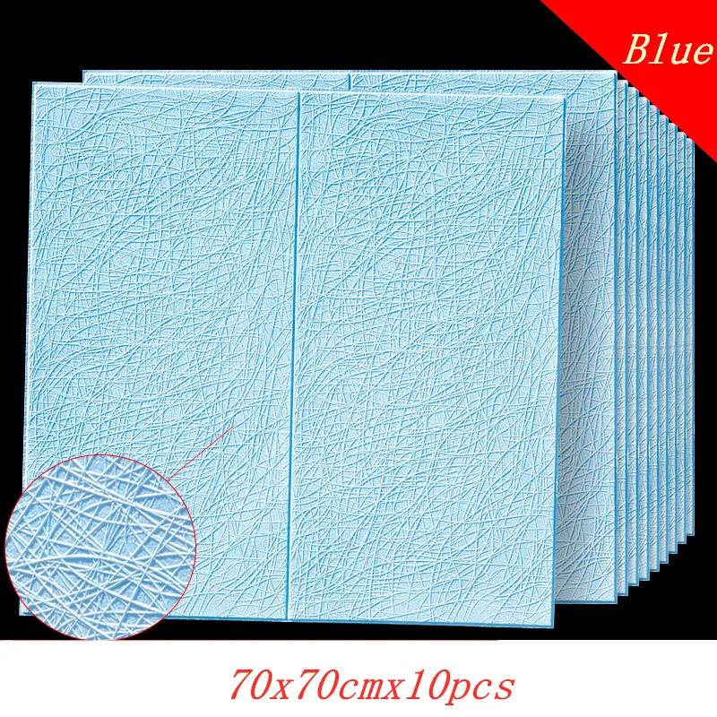 Wall Paper Anti-collision 3D Foam Wallpaper Self-adhesive Wall Sticker Bedroom Decor Waterproof Wall Skirt Renovation Stickers