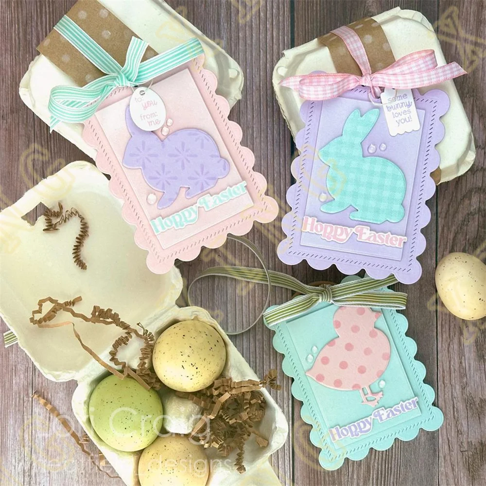 Пасхальные штампы с изображением зайчиков и приманок декоративный шаблон для